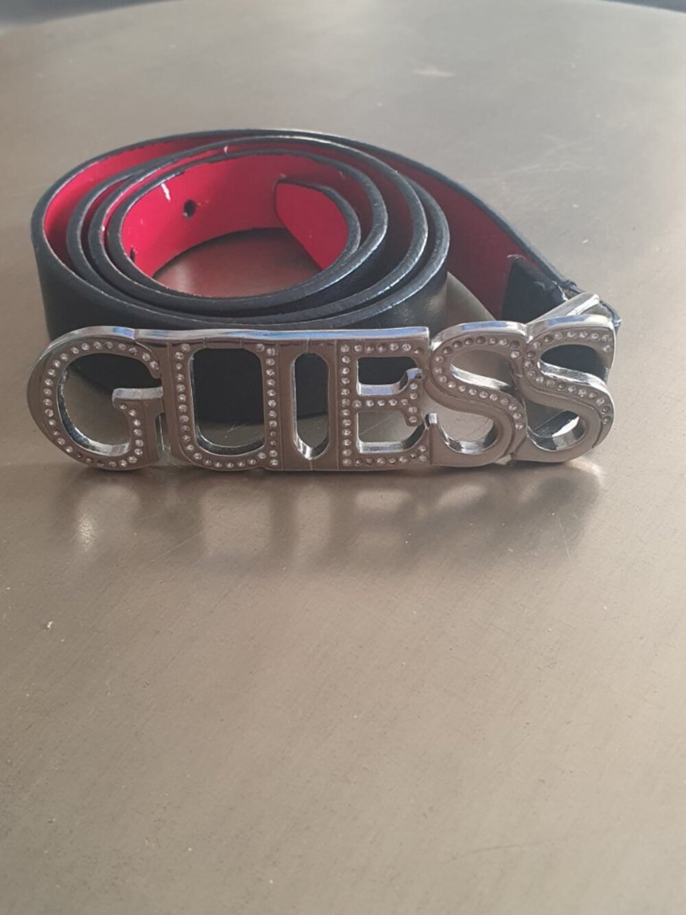 Guess Women's black leather belt Medium